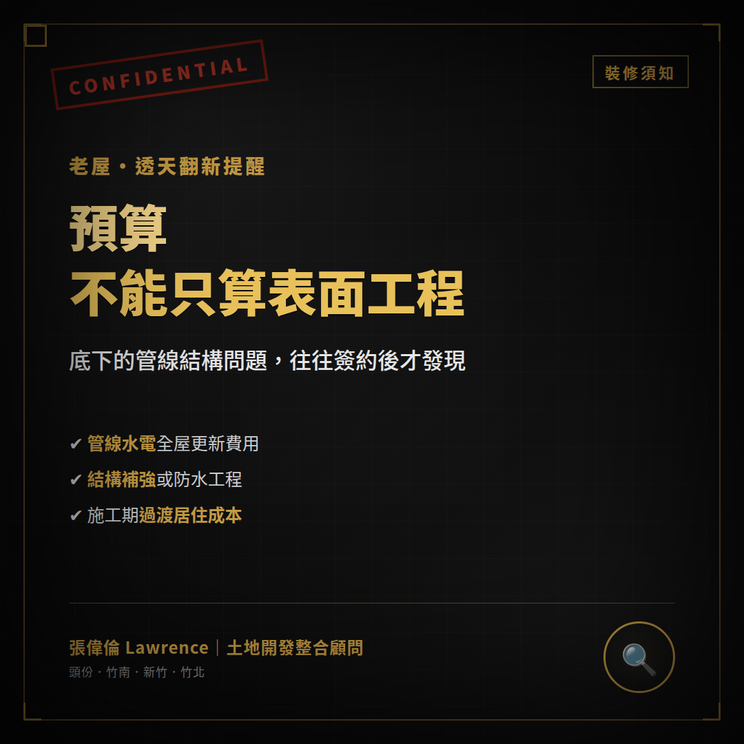 老屋翻新預算怎麼抓？最容易超支的3筆費用