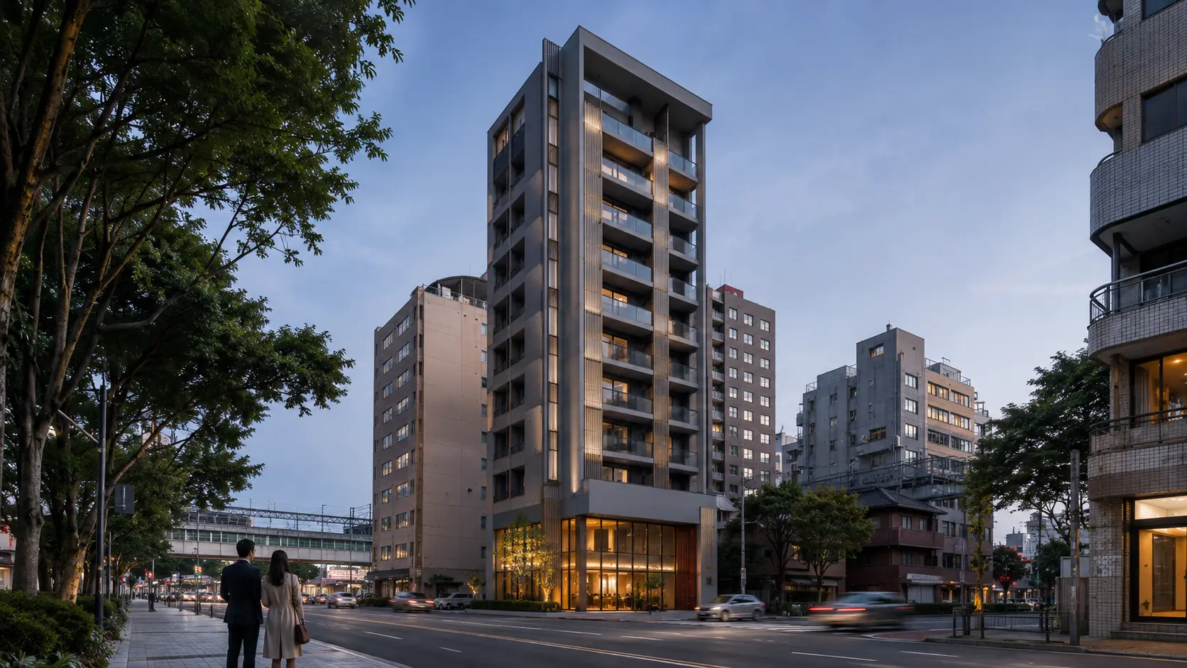 城品駅新竹住宅生活情境原創示意圖,非實際建案外觀