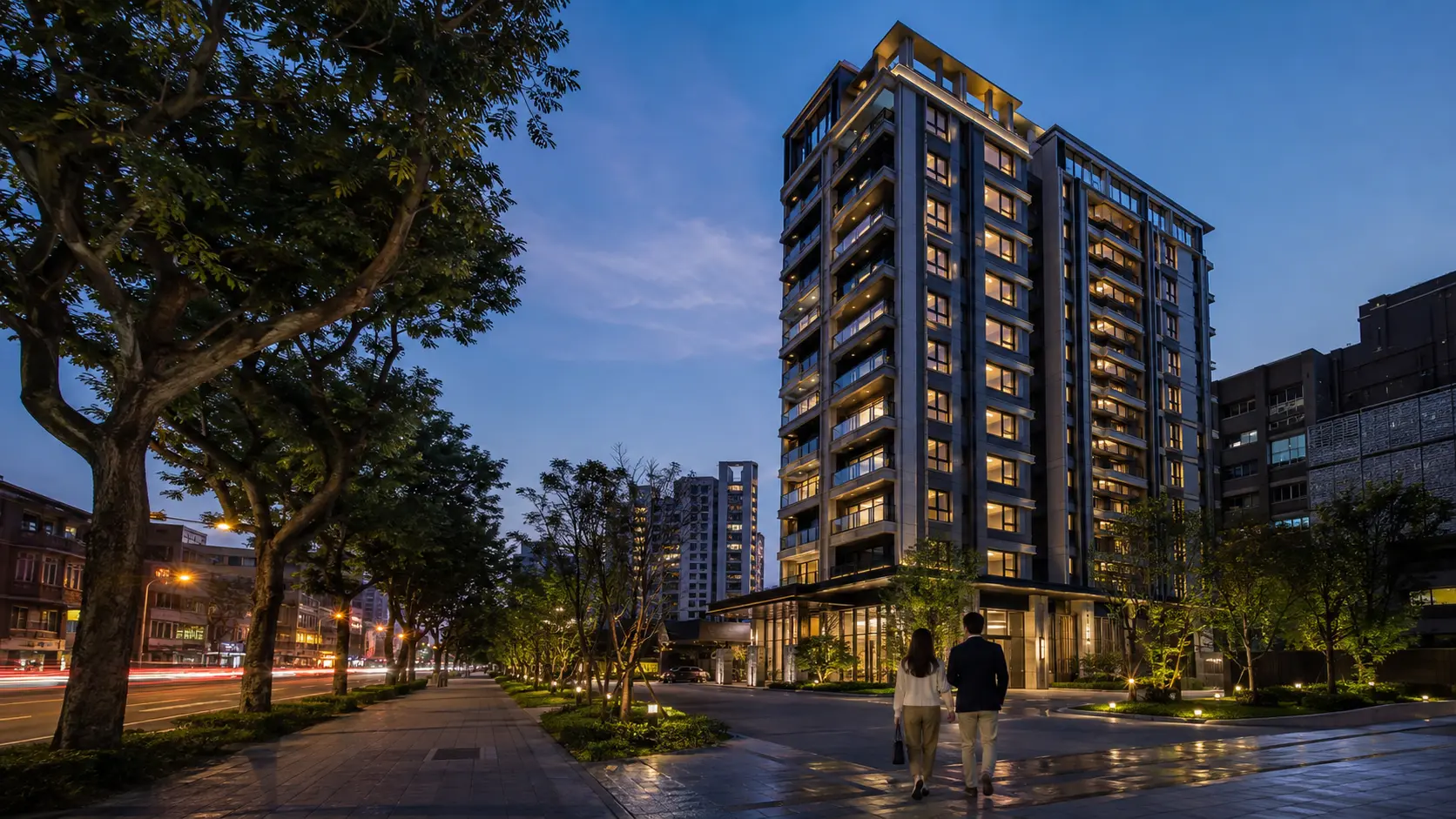 金鋐・琢岳新竹住宅生活情境原創示意圖，非實際建案外觀