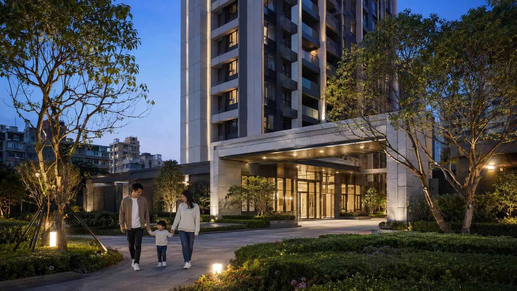 臻研硯頭份市預售屋原創生活意象圖