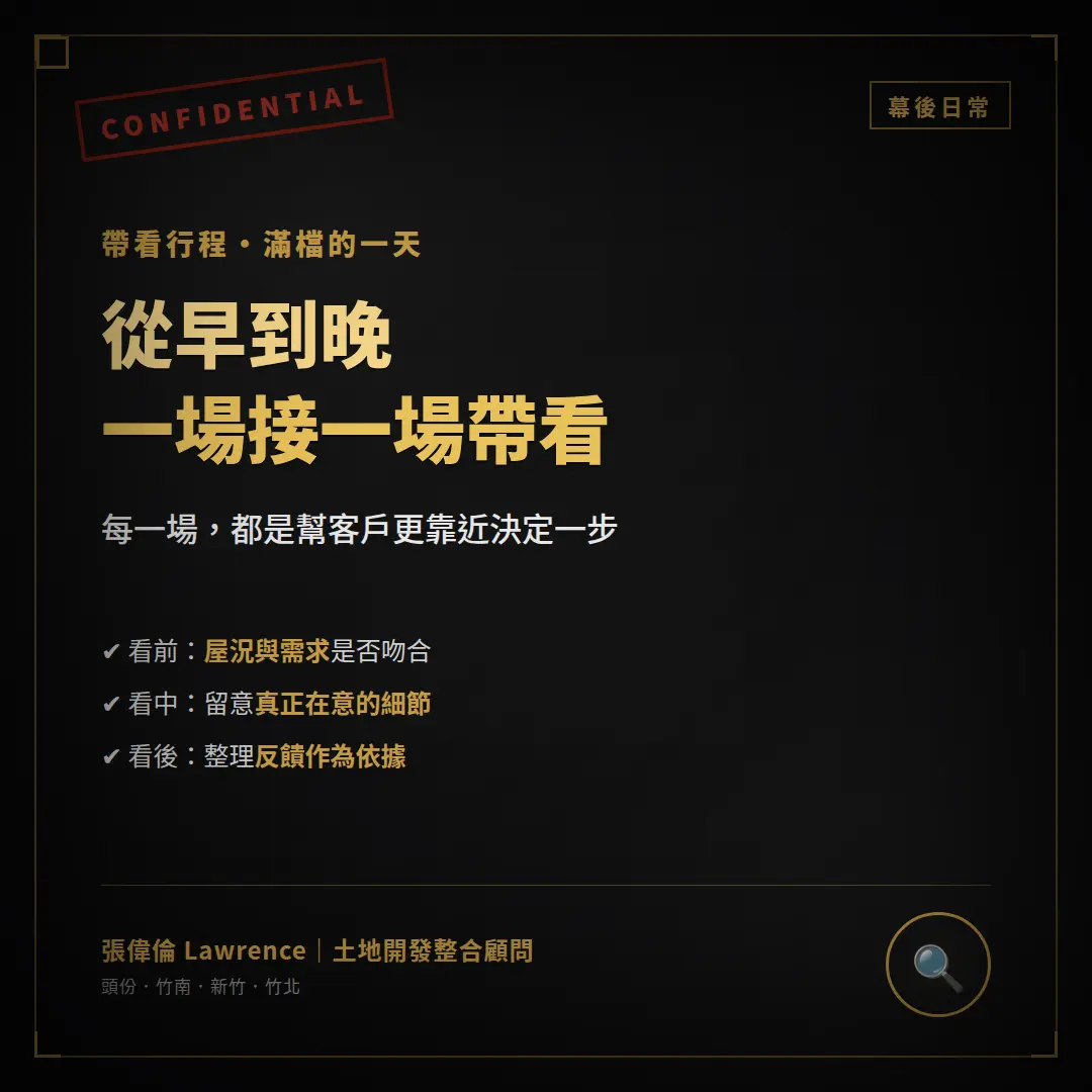 帶看行程滿檔工作日常重點圖