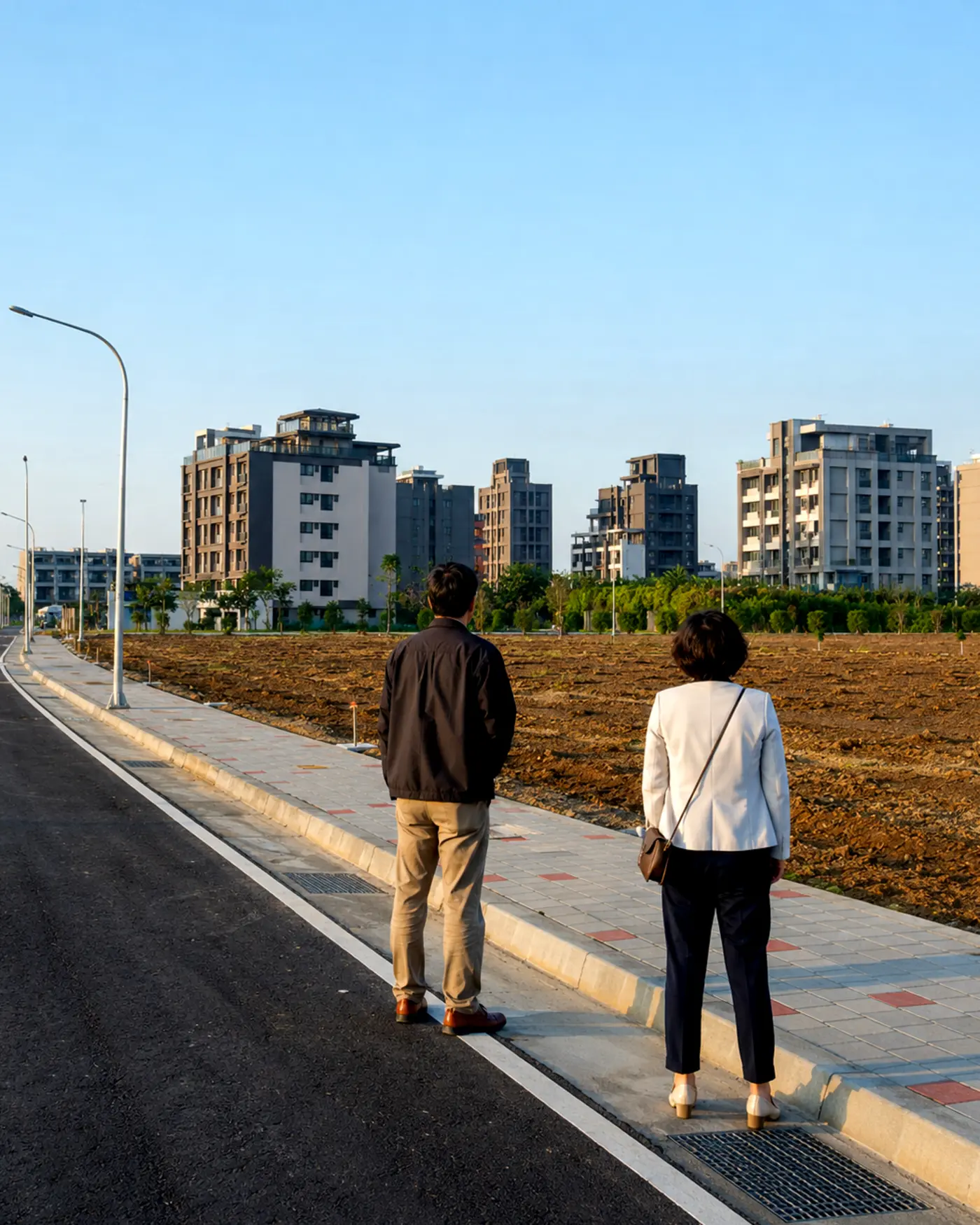張偉倫陪同客戶現場評估土地與房產