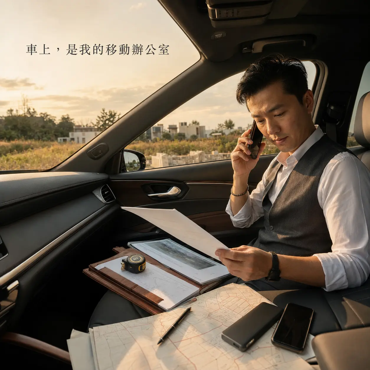 車上是移動辦公室|竹南頭份土地開發工作日常|張偉倫 Lawrence